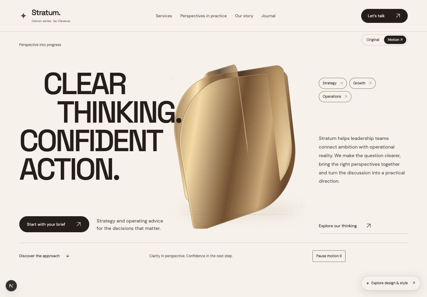 Clenoir website design preview